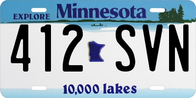 MN license plate 412SVN