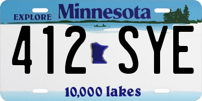 MN license plate 412SYE
