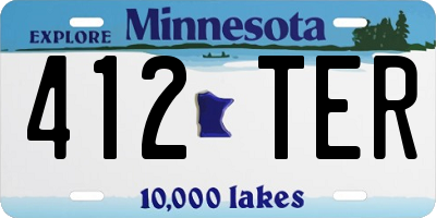 MN license plate 412TER