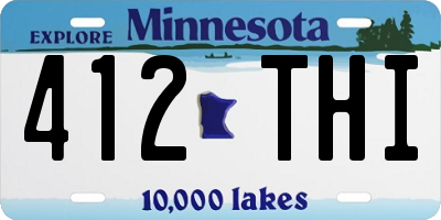 MN license plate 412THI