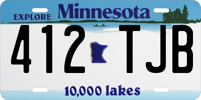 MN license plate 412TJB