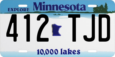 MN license plate 412TJD