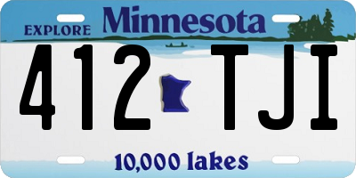 MN license plate 412TJI