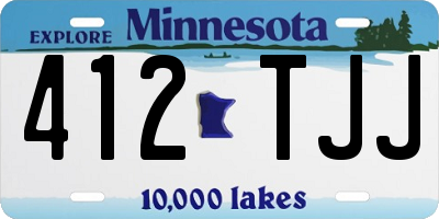 MN license plate 412TJJ