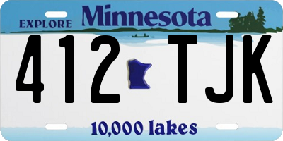 MN license plate 412TJK