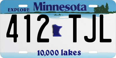 MN license plate 412TJL