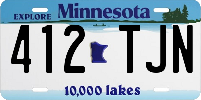 MN license plate 412TJN