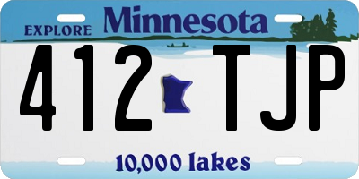 MN license plate 412TJP