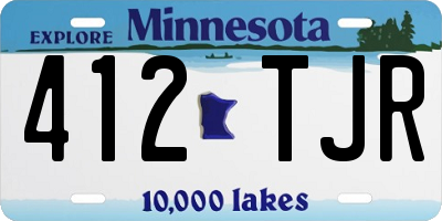 MN license plate 412TJR