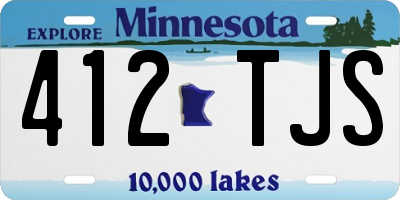MN license plate 412TJS