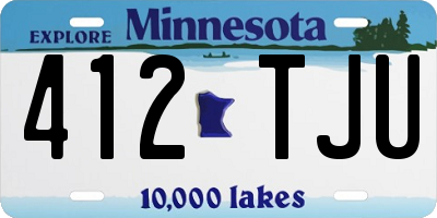 MN license plate 412TJU