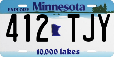 MN license plate 412TJY