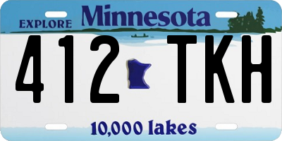 MN license plate 412TKH