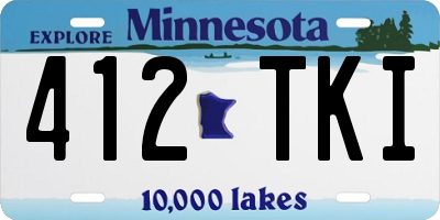 MN license plate 412TKI