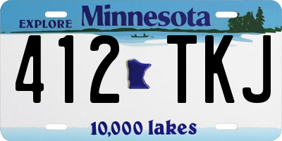 MN license plate 412TKJ