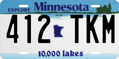 MN license plate 412TKM