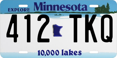 MN license plate 412TKQ