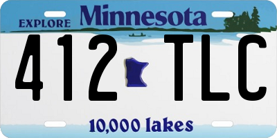 MN license plate 412TLC