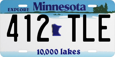 MN license plate 412TLE