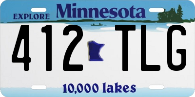 MN license plate 412TLG