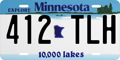MN license plate 412TLH