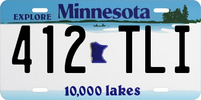 MN license plate 412TLI