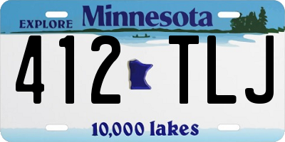 MN license plate 412TLJ