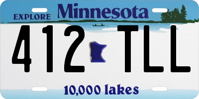 MN license plate 412TLL