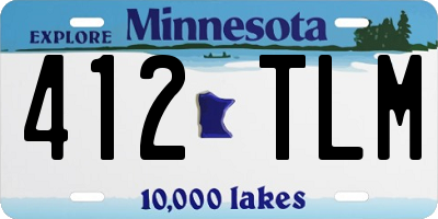 MN license plate 412TLM