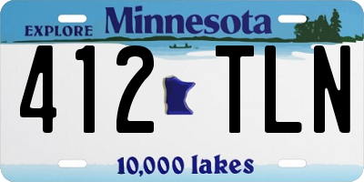 MN license plate 412TLN