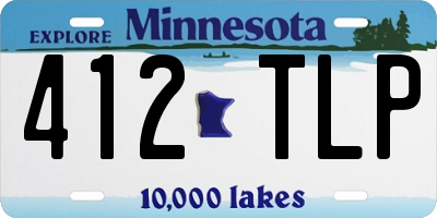 MN license plate 412TLP