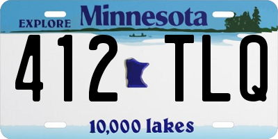MN license plate 412TLQ