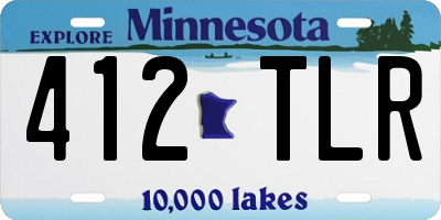MN license plate 412TLR