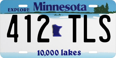 MN license plate 412TLS