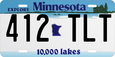 MN license plate 412TLT