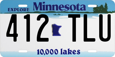 MN license plate 412TLU