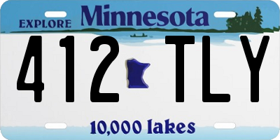 MN license plate 412TLY