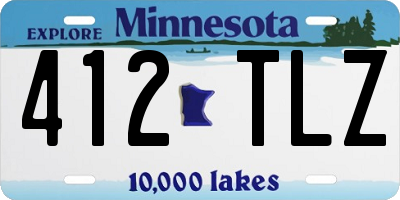 MN license plate 412TLZ