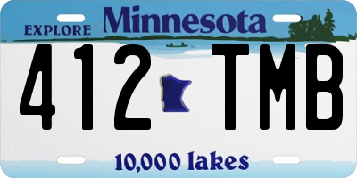 MN license plate 412TMB