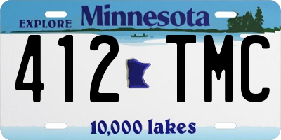MN license plate 412TMC