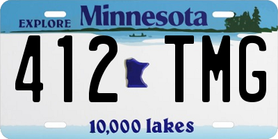 MN license plate 412TMG