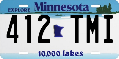 MN license plate 412TMI