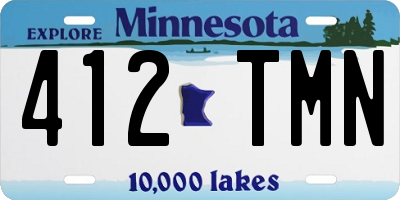 MN license plate 412TMN