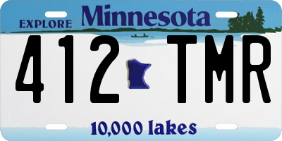 MN license plate 412TMR