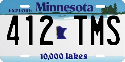 MN license plate 412TMS
