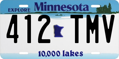 MN license plate 412TMV