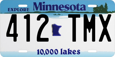 MN license plate 412TMX