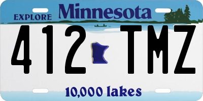 MN license plate 412TMZ