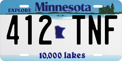 MN license plate 412TNF