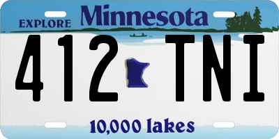 MN license plate 412TNI